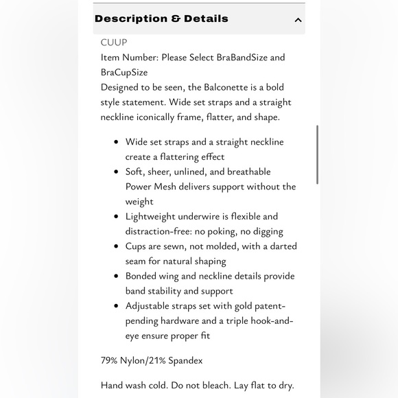 CUUP The BALCONETTE - MESH (Taupe) - Picture 5 of 5